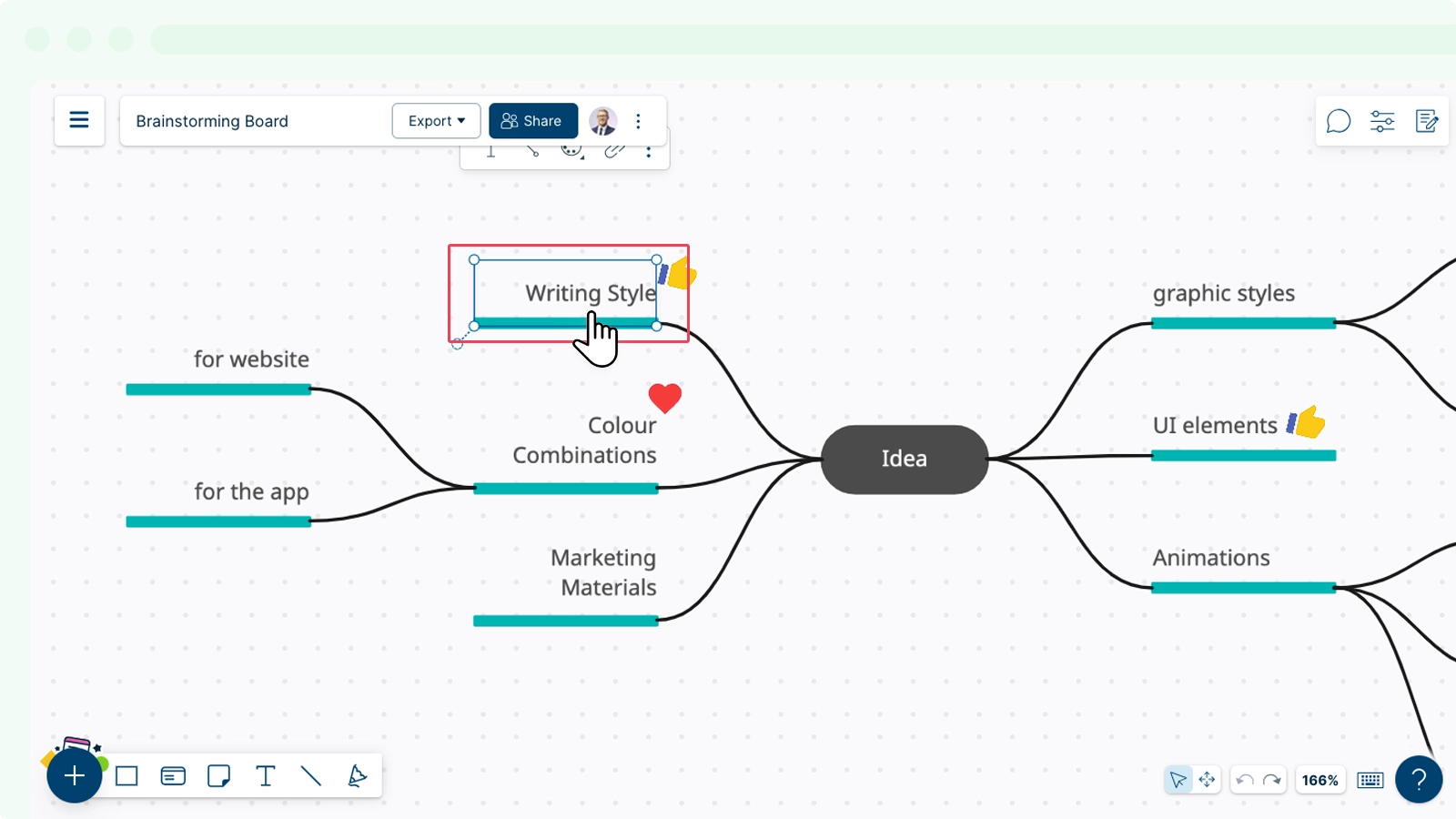 Using Content Blocks in Creately's Notes Panel