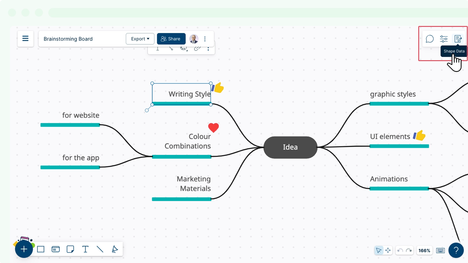 Using Content Blocks in Creately's Notes Panel