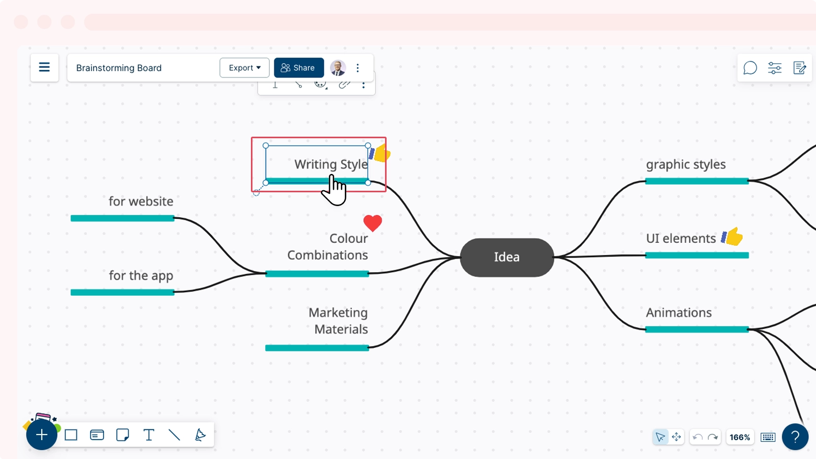 Accessing Shape Notes Panel